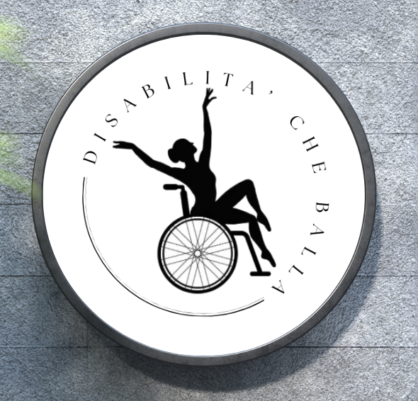 Logo del progetto Disabilità che Balla con elementi grafici dinamici e inclusivi